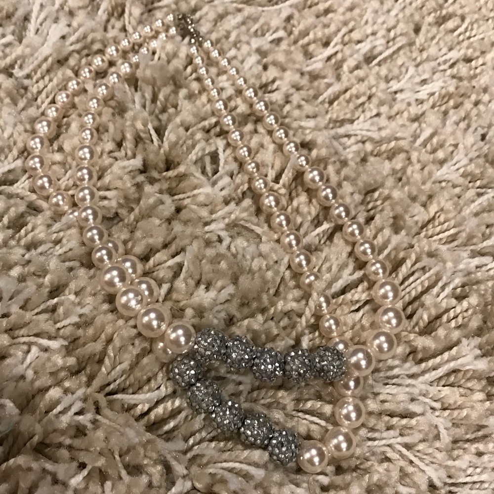 Faux pearl necklace
